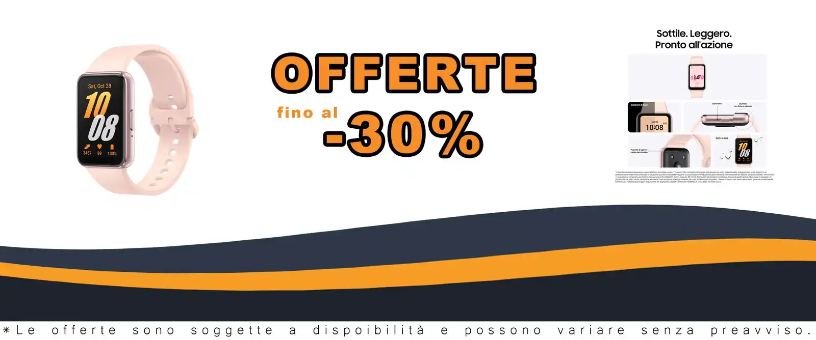 Braccialetto fitness Samsung Galaxy Fit3 pink gold long life battery