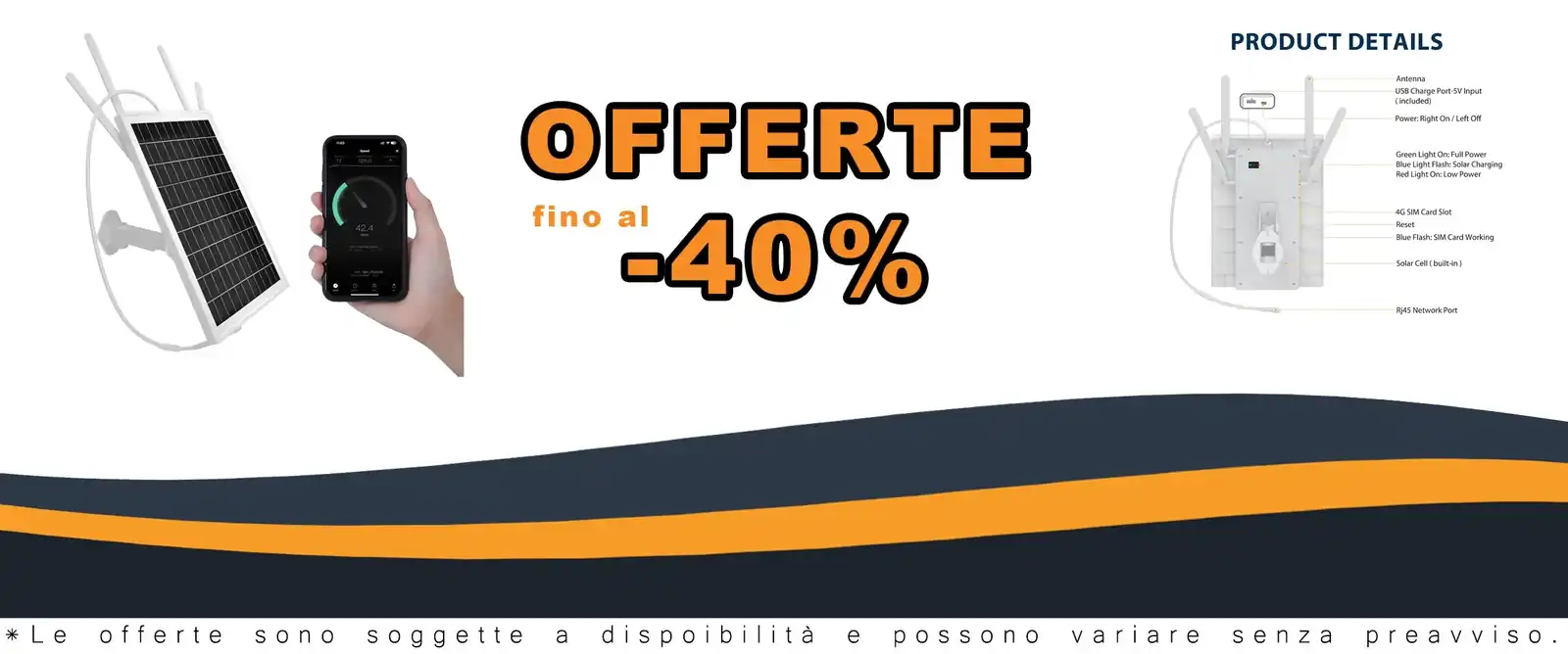 Modem router solare 4G con slot SIM verbessert Signal